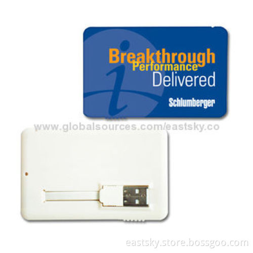 Credit Card-shape USB Flash Drive, Durability with Magnetic, Shock- and Moisture-proof